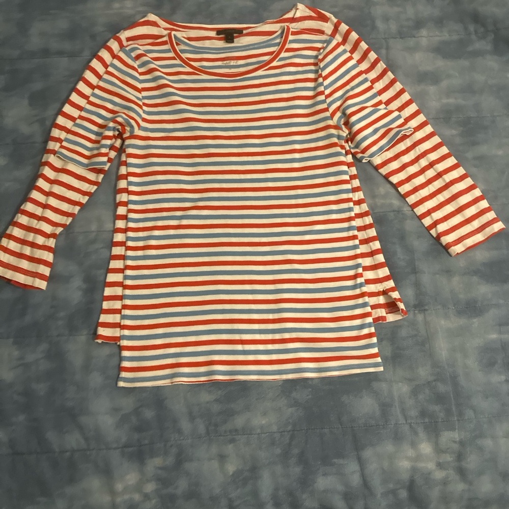 J. Crew Red Sz Small/Perfect Fit Short Sleeve Sz Med. Juniors